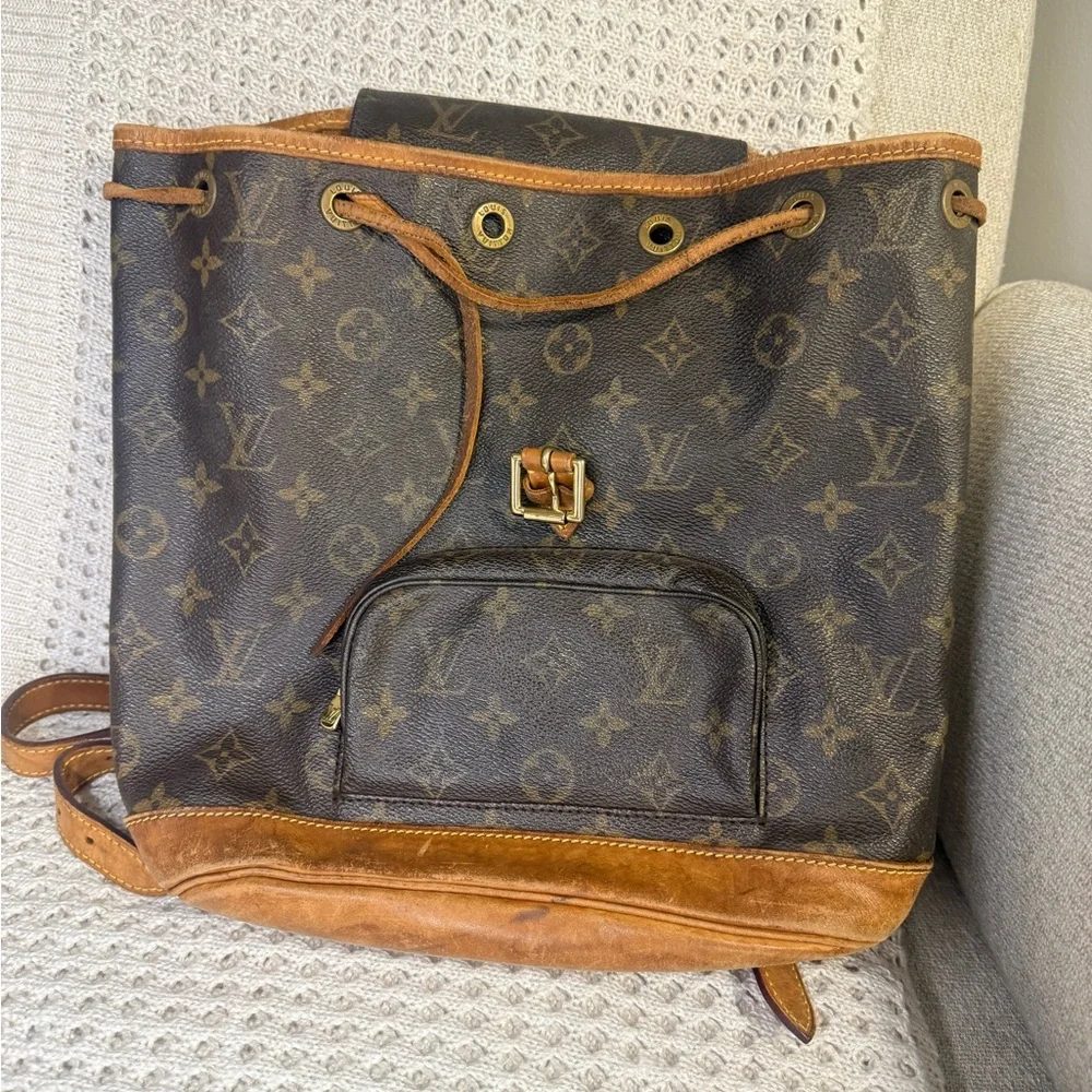 Vintage Louis Vuitton Brown Monogram Backpack - Picture 4 of 16